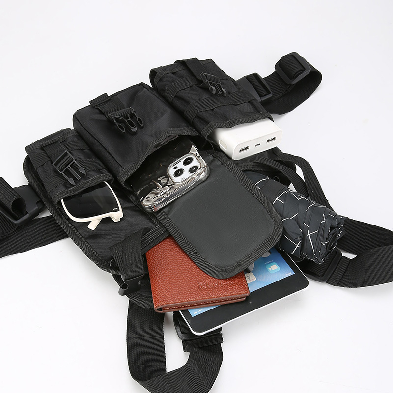 Sport-Brusttasche für Damen und Herren, vordere Brusttasche, Laufweste-Tasche, Stauraum, geeignet für Fitness, Laufen und Radfahren.