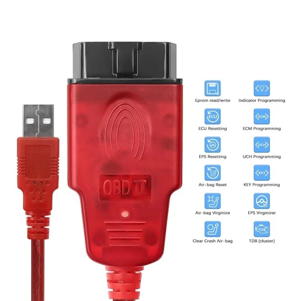 Programator ECU OBD2 dla Renolink V2.10 Narzędzie Diagnostyczne OBDII do Renault Resetowanie Poduszek Powietrznych ECM UCH Kodowanie Kluczy Programowanie EPS