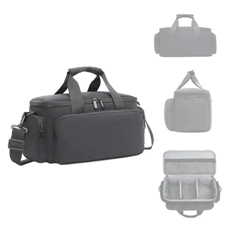 Bolsa para câmera de viagem, bolsa de ombro para câmera, resistente à água, à prova de choque para câmera sem espelho com divisórias removíveis e alça de ombro