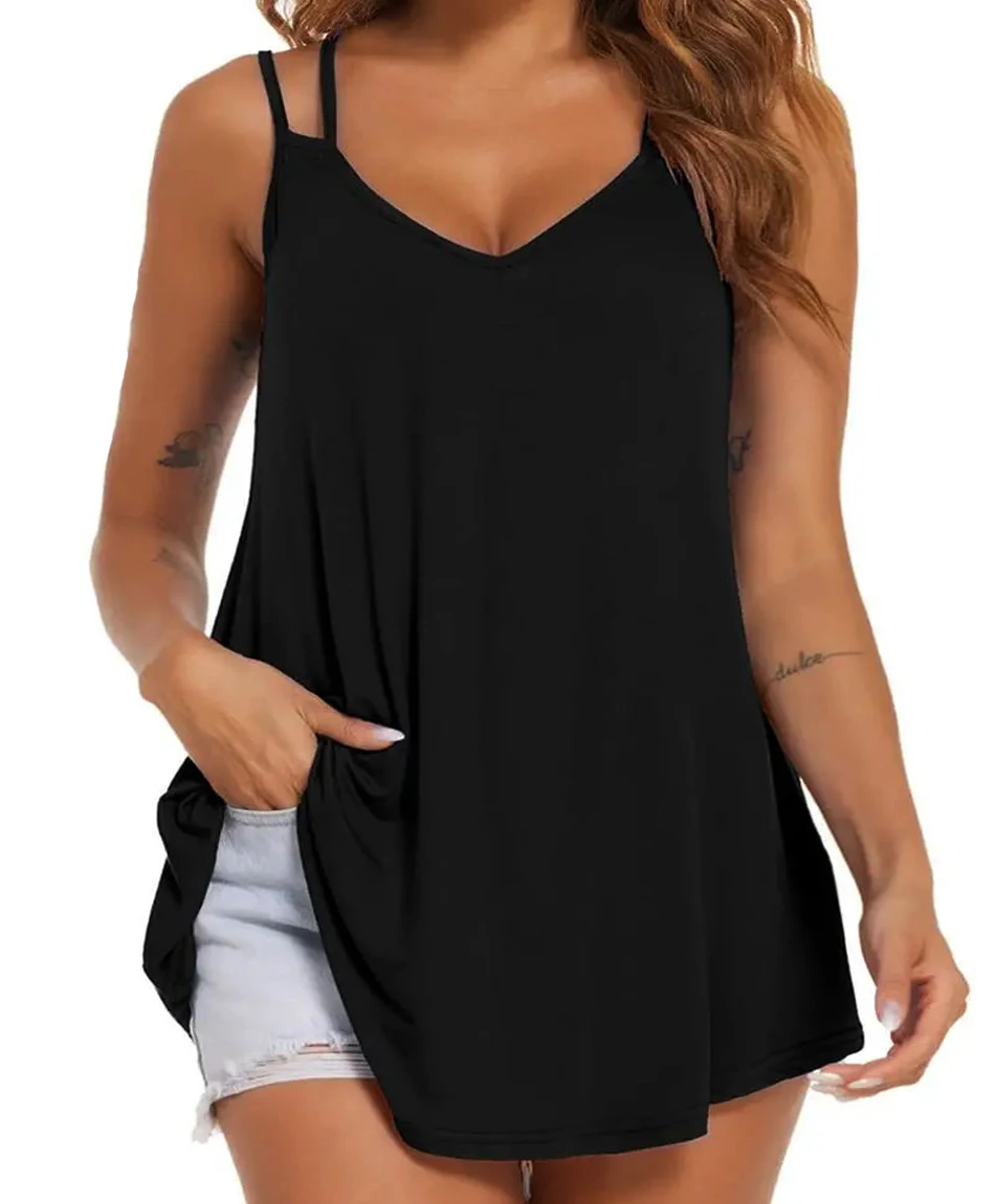 Plus Size 2024, einfarbiges Neckholder-Top, Neckholder-Top, rückenfreie Weste