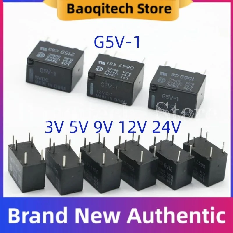 5 10 20 piezas G5V-1 - 3V 5V 9V 12V 24V 6PIN 1A DC12V 5VDC 12VDC 24VDC nuevo relé de señal Original auténtico para OMRON