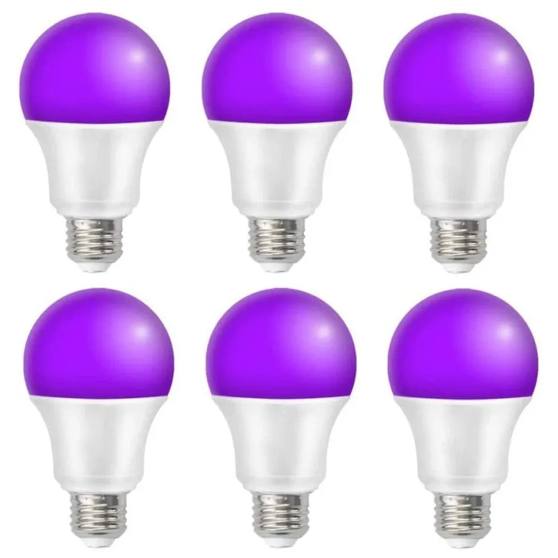 1pc UV LED ブラック電球 9 ワット E27 LED ブラックライト電球紫外線グローパーティー寝室 UV ランプ蛍光ポスターボディ