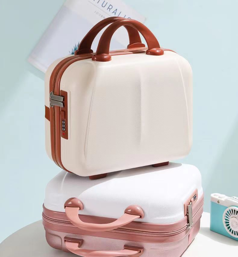 Estojo de viagem para cosméticos, bolsa de maquiagem feminina, moda, bagagem de mão, mala com bloqueio de senha, bolsa de armazenamento, organizador de embarque