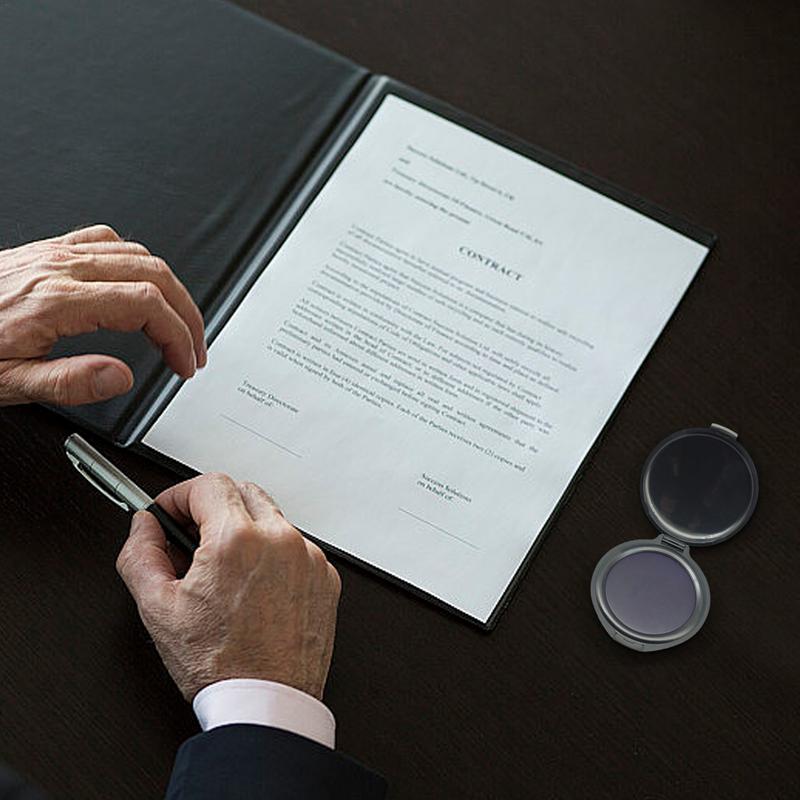 ลายนิ้วมือหมึก Pad ลายนิ้วมือหมึก Pad สําหรับ Notary อุปกรณ์ระบุความปลอดภัย ID ลายนิ้วมือการ์ดชุดลายนิ้วมือ