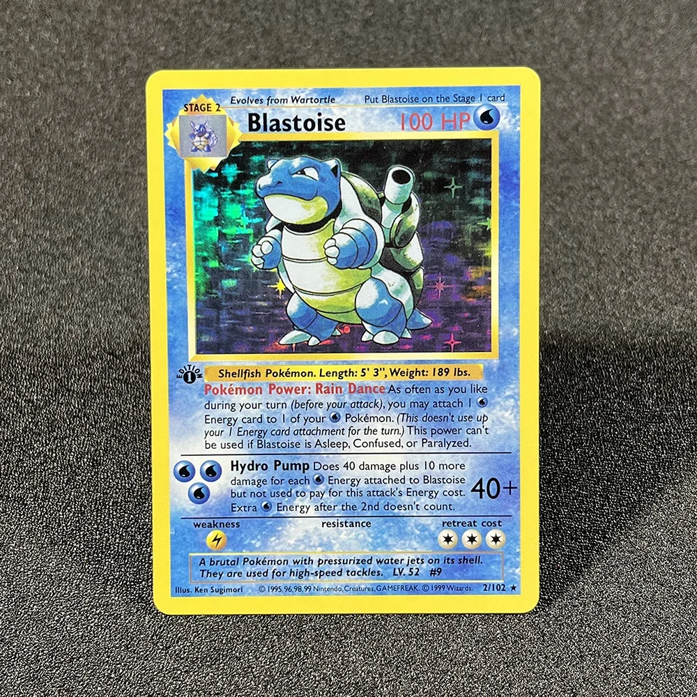 Pokémon Proxy Cards Classic 1996 1st Edition Base-Set Venusaur Charizard Mewtwo Gyarados Blastoise Customized Cards Collection