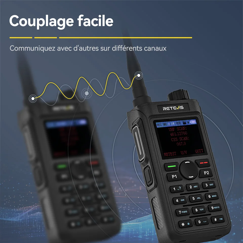 Retevis C62 talkie walkie longue portée 5W talkie-walkie VHF UHF radio survie puissants walkies talkies ham radio amateurs portable professionnelle radio de chasse à fréquence