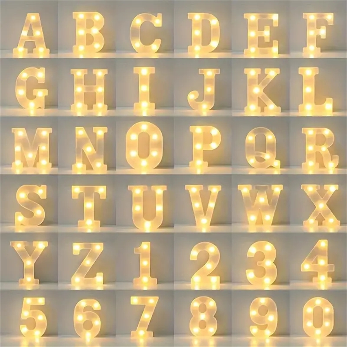1 16cm LED letter light, luminous letter and number night light, suitable for home, bar, wedding, birthday party decoration