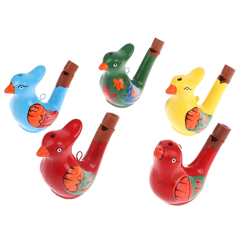 Farbige Zeichnung Wasservogel pfeife für Kinder frühes Lernen pädagogische Kinder Musik instrument Badezeit Musical 6*7cm