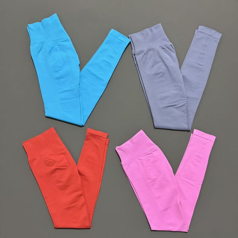 No Logo Women Sports Leggings High Elasticity Shorts Butt Lifting Yoga Pant Seamless Tummy Control Fitness Workout Leggings