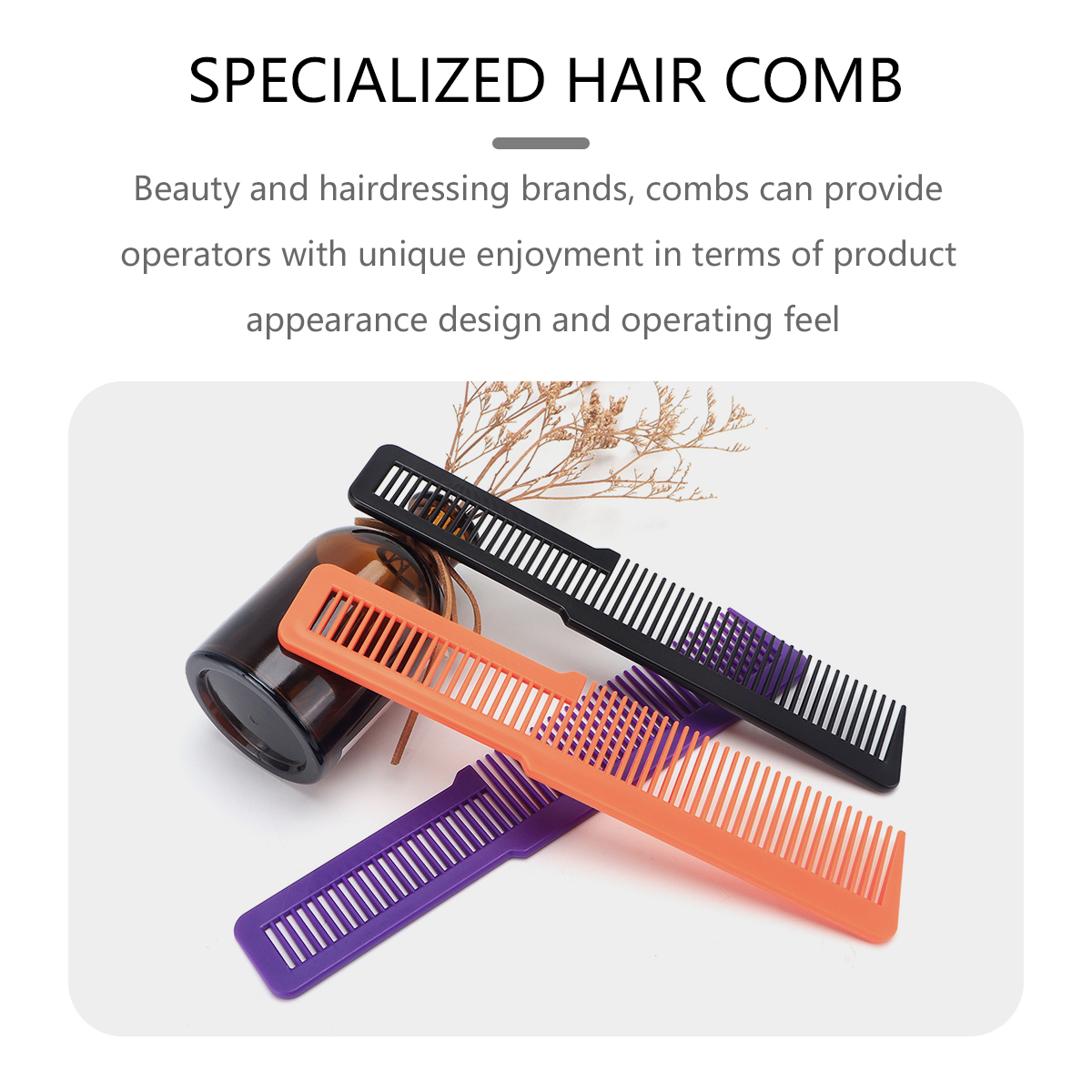 Plastics Comb Professional Dual Purpose Salon Hair Hairdressing Anti-static Barbers Comb Ultra Thin Hair Brush Styling Tools
