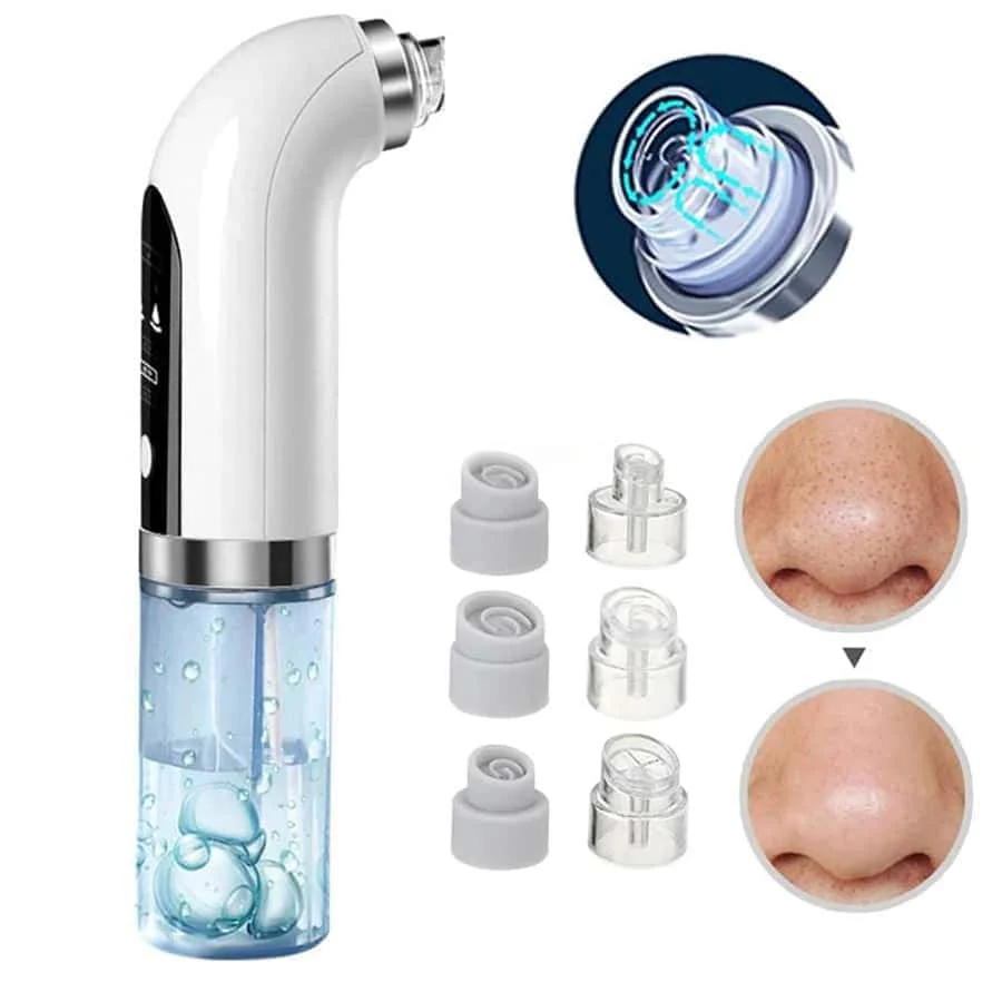 Rosto beleza poros aspirador facial, removedor de cravo, carregamento usb circulação de água ferramenta de limpeza facial