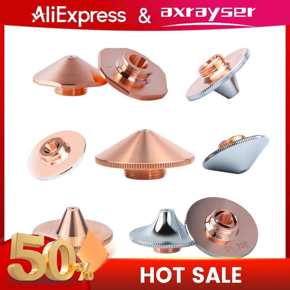 Axrayser Fiber Laser Nozzle D28 D32 H15 M11 M14 Caliber 0.8-6.0 Cutting Nozzle for Raytools Precitec WSX Laser Cutting Machine