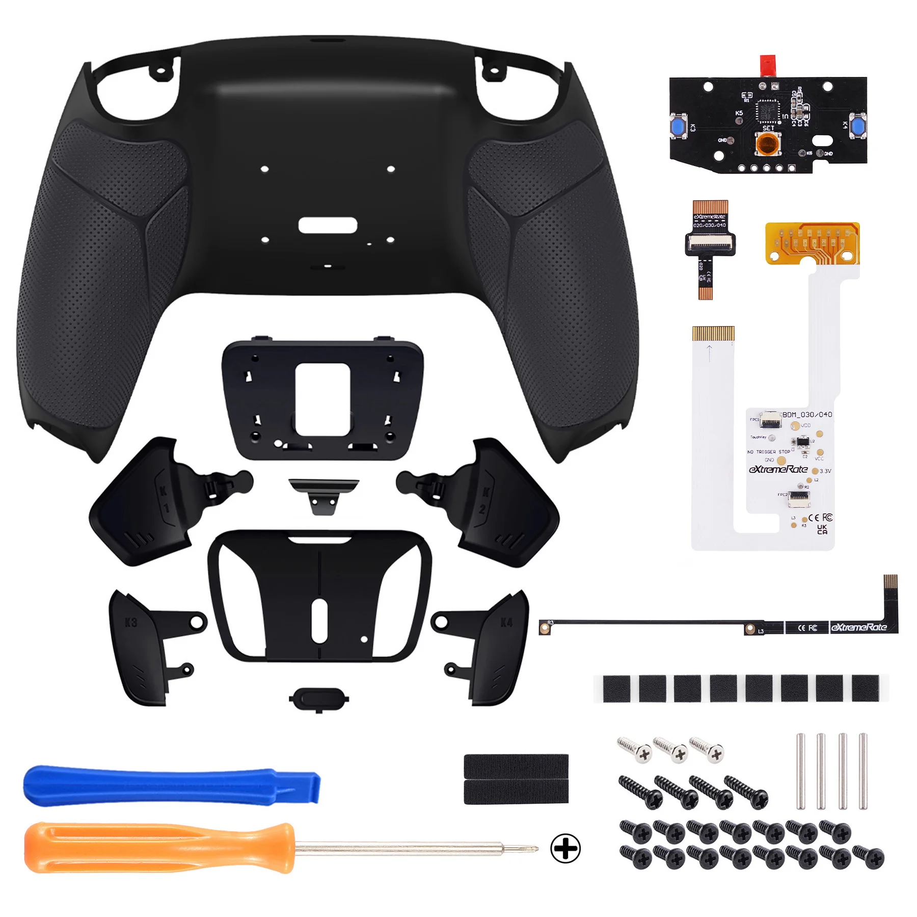 Kit de reasignación programable eXtremeRate RISE4 V3 para controlador ps5 BDM-030/040/050, placa de actualización, carcasa trasera y botones rediseñados