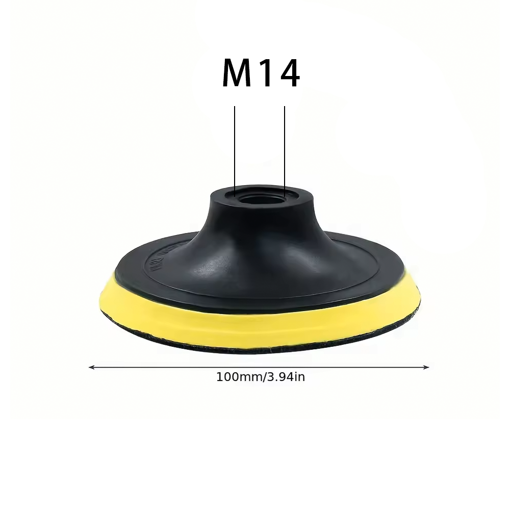 Hook and Loop Backing Pad 3/4/5/6/7 Inch 1 Pcs with Drill Rod M10 M14 for Sanding Holder Disc Polishing and Finishing Metal