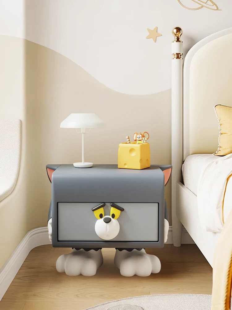 Cartoon Tom Cat Creative Drawer Children's Bedside Table Bedside Storage Cabinet Narrow Bar Stool at Home Entrance