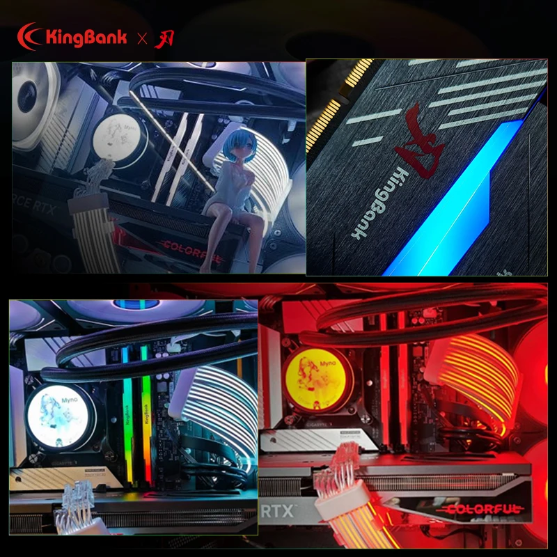 Kingbank DDR5 Memory Ram DDR5 6400MHz 6800MHz 32GB (16GB X2) 64GB ( 32GB X2) Memoria Ram DDR5 RGB XMP3.0 DIY Computer Desktop