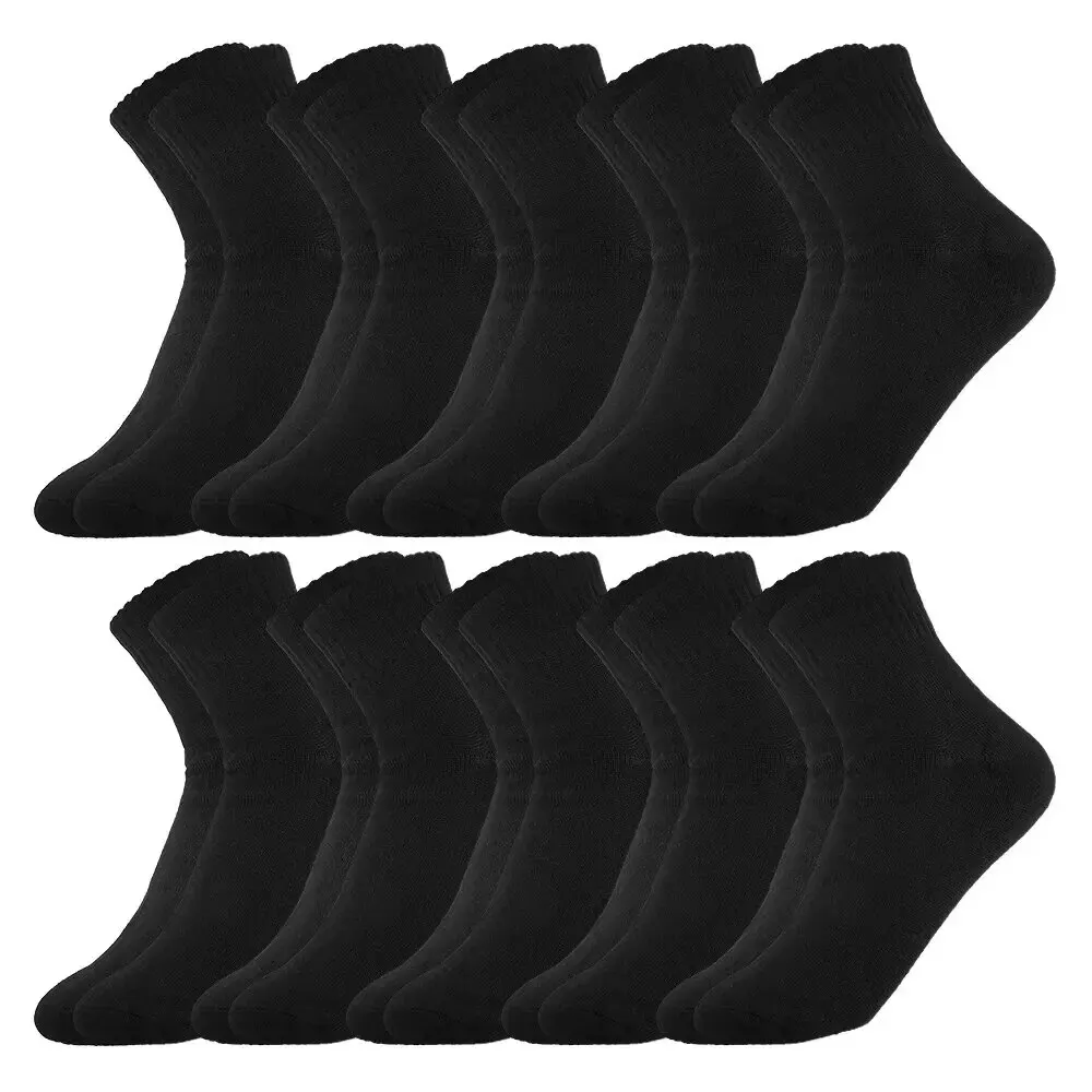 Paquete de 3/5/10 calcetines a media pantorrilla para hombre, calcetines cómodos, puños antideslizantes, ideales para uso diario, trabajo, informal, uso en 4 estaciones, colores sólidos