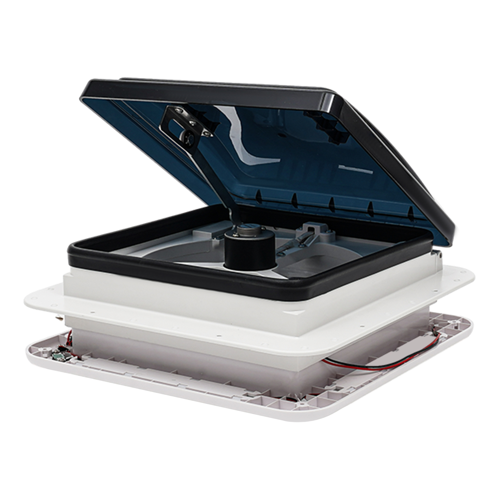 12V Caravan Ventilatie Dakraam RV Fan Vent Camper Afzuigventilator Douche Dak 280x280mm met LED Licht