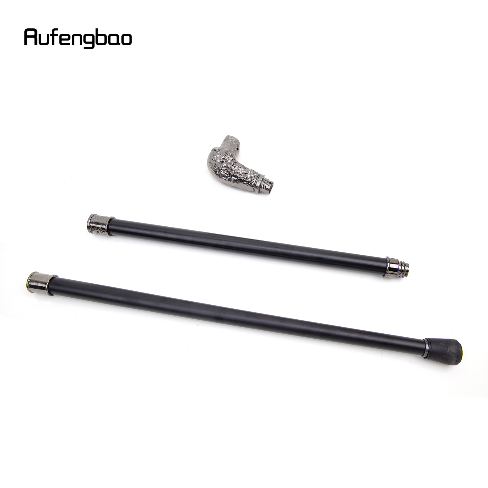 スライバーロイヤル犬の頭杖ファッション装飾杖紳士エレガントなコスプレ杖ノブクロジエ93cm