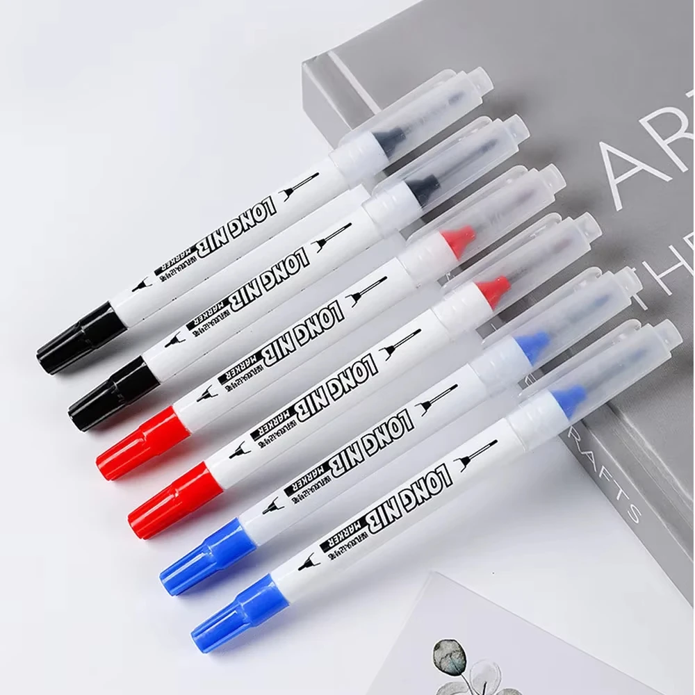 20mm ponta dupla buraco profundo cabeça longa marcadores para caneta de metal à prova dwaterproof água banheiro carpintaria decoração multi-purpose