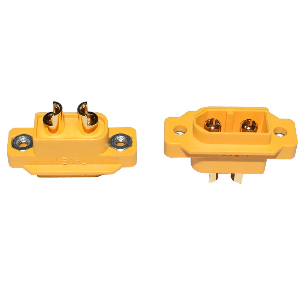 Amass XT60e m xt60e conector XT60E-M conector macho XT60e montable para modelos RC multicóptero XT60E-M conector XT60 Panel