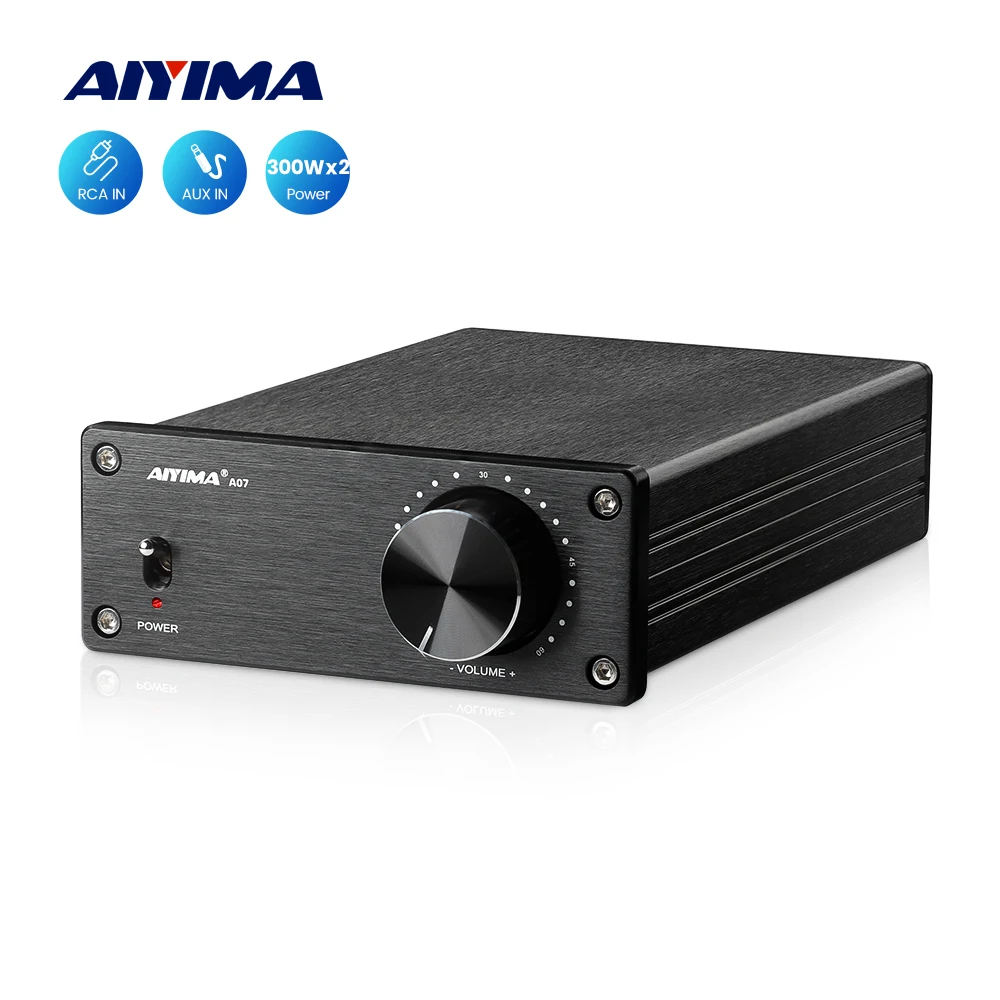 AIYIMA Audio TPA3255 Home Power Amplifier Bluetooth A07 PRO A07 Amplifier 2.0 Stereo Speaker Amplifiers HiFi 300Wx2 Class D Amp