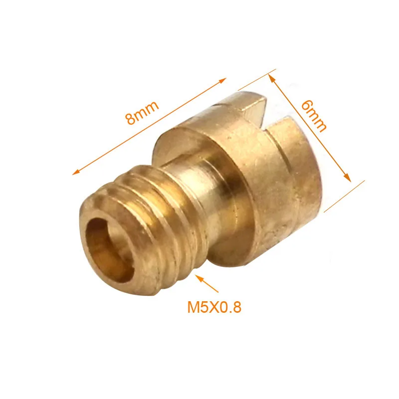 Gói 10 Chiếc M5 Chính Phản Lực 5Mm Cho Keihin OKO KOSO PWK Bộ Chế Hòa Khí 125cc 150cc CVK PZ27 PZ30 152QMI 157QMJ Kiêm Bật Lửa Xe Tay Ga Phần