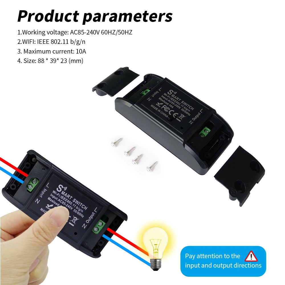 Tuya interruptor inteligentes wifi ,  control bidireccional, temporizador Universal, funciona con luz LED,compatible con Alexa y Google