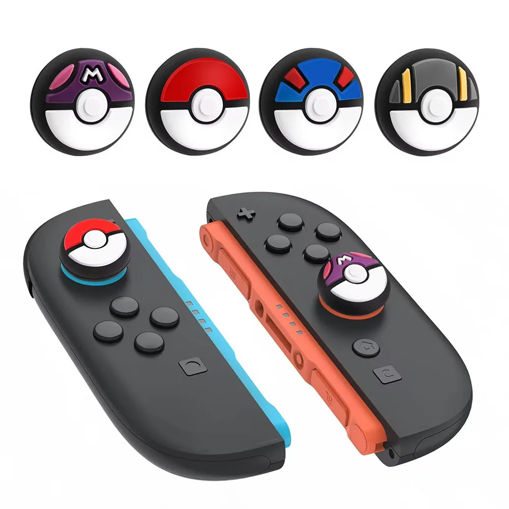 4 pezzi carino silicone morbido impugnature per pollice cappuccio joystick copertura stick analogico per Switch 2 Joy-con controller accessori di gioco