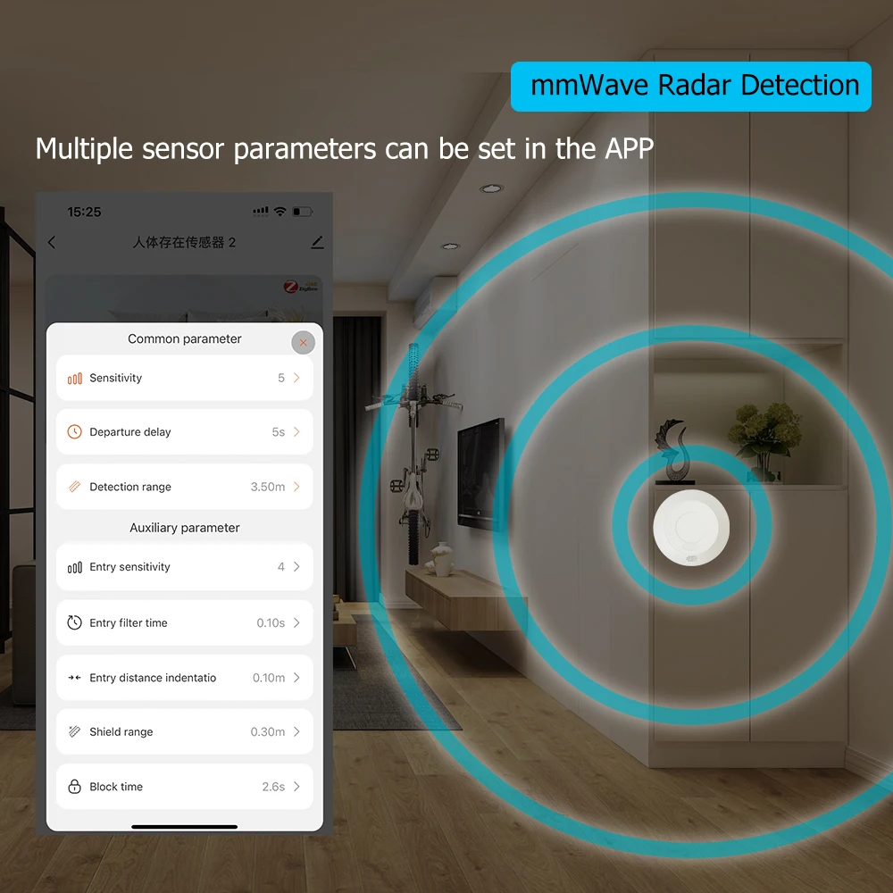 ZigBee/Wifi 5.8/24G MmWave เรดาร์ Human Presence Motion Sensor 16A รีเลย์ความสว่างการตรวจจับ 110/220V Tuya Smart Life Home