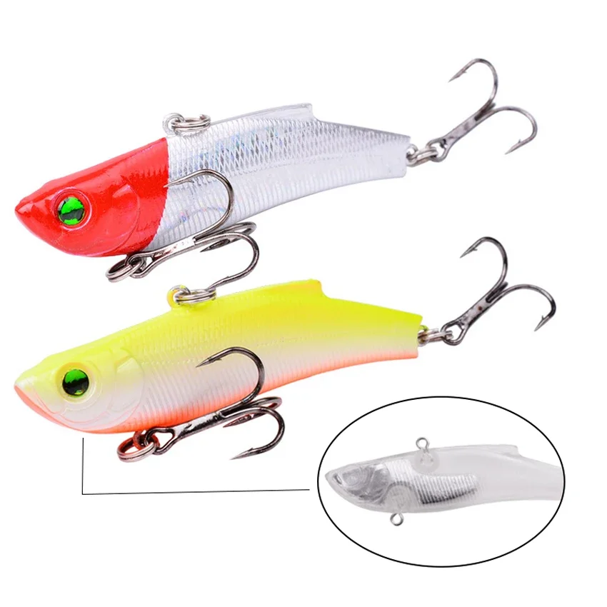 Aorace 1 Mùa Đông Băng Dụ 7Cm/18G Chìm Cau Nhân Tạo Rattlin Rung VIB Mồi crankbait Treble Móc Câu