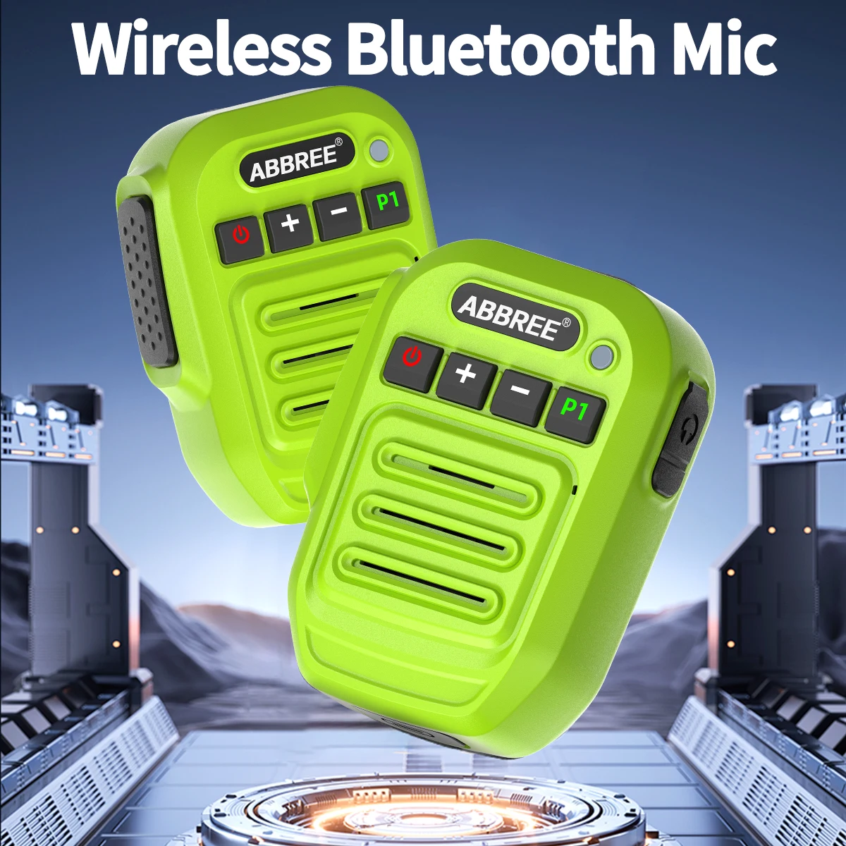 ABBREE Walkie Talkie Bluetooth Bezprzewodowy mikrofon z głośnikiem do Baofeng UV-5R UV-5RH UV-21 PRO V2 Quansheng UV-K5 (8) UV-K6 Ham Radio