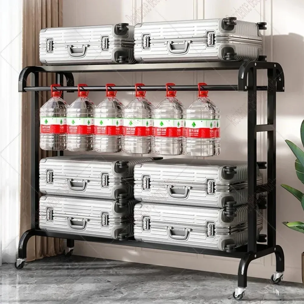 Large Clothes Rack Multilayer Bedroom Clothes Hanger Floor Standing Drying Shelf Household Portable Clothes Hats Integrated Rack