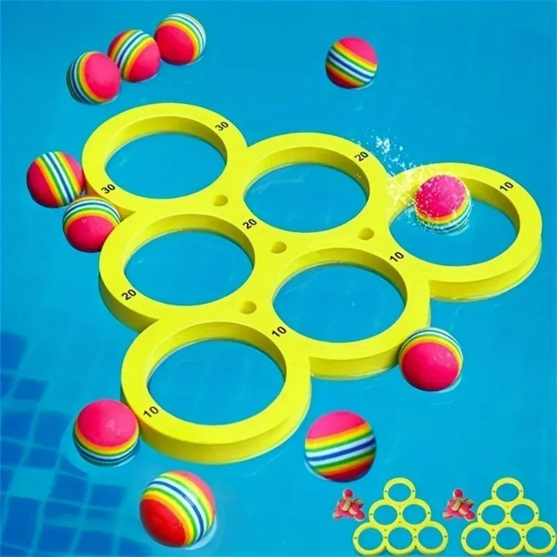 Игрушка для бассейна Fun Splash Водные виды спорта Плавающая игра в бассейн — прочный материал EVA, мяч случайного цвета, идеально подходит для летних развлечений