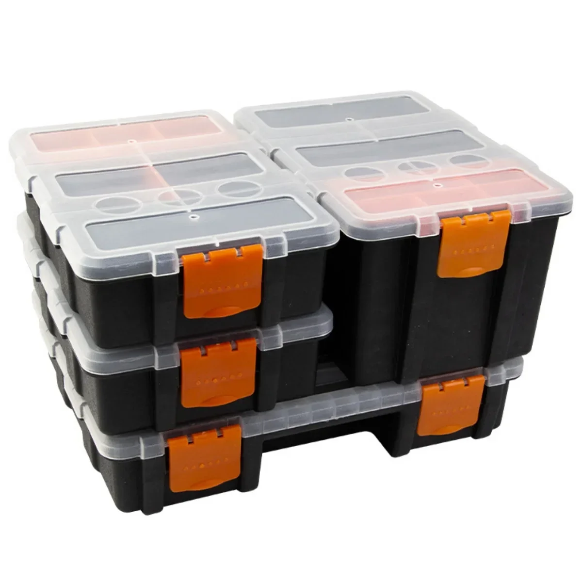 Multi-Grid Combination Screw Storage Box Portable Parts Box Hardware Storage Toolbox Garage Repair Tool Box Plastic Case