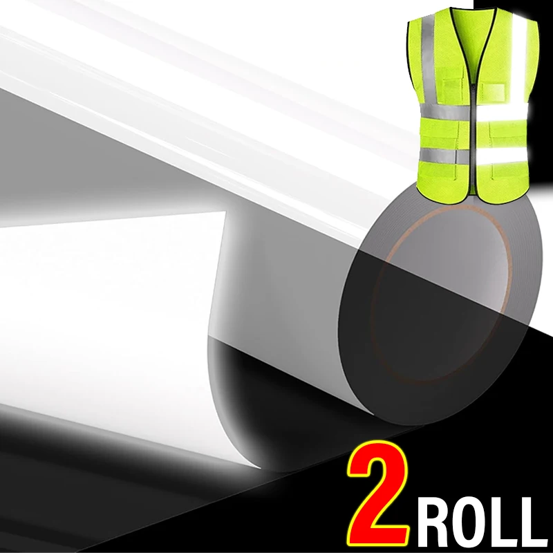 5M/10M Reflective Sticker Strip Heat Transfer Film For Helmet Cloth Shoes Self-adhesive Warning Tape Safety Reflector Sticker