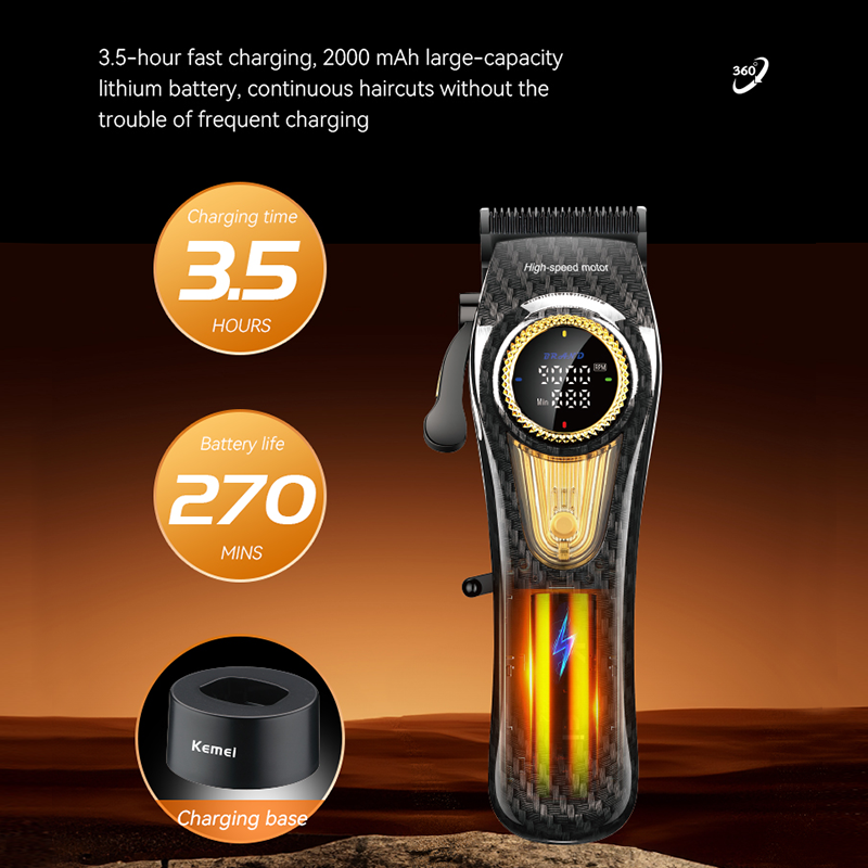 Kemei KM-2242 duża moc elektryczna maszynka do strzyżenia włosów akumulatorowa maszynka do włosów profesjonalna maszyna do ścinania włosów maszynki do strzyżenia z ładowaniem