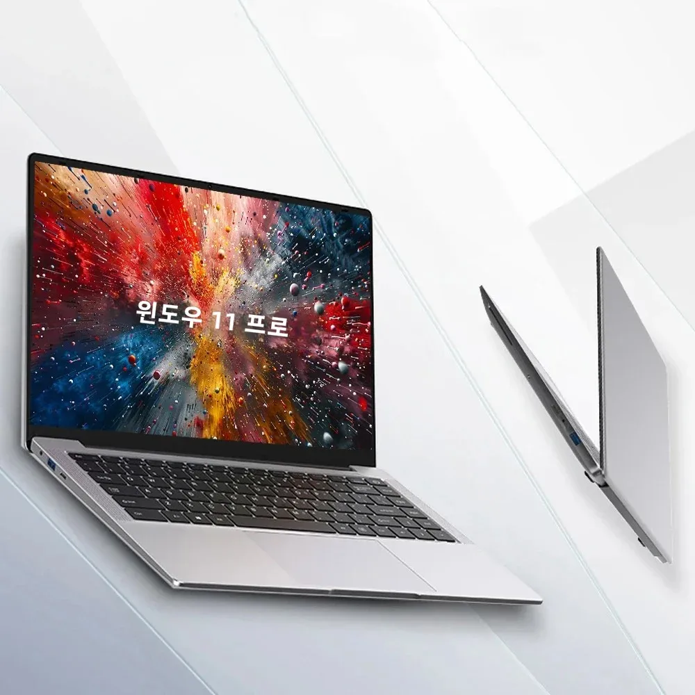 14.1인치 인텔 펜티엄 N3710 윈도우 11 프로 상업용 사무용 노트북 - 8G 램 최대 1TB SSD - 2.4G & 5.0G 와이파이, 블루투스