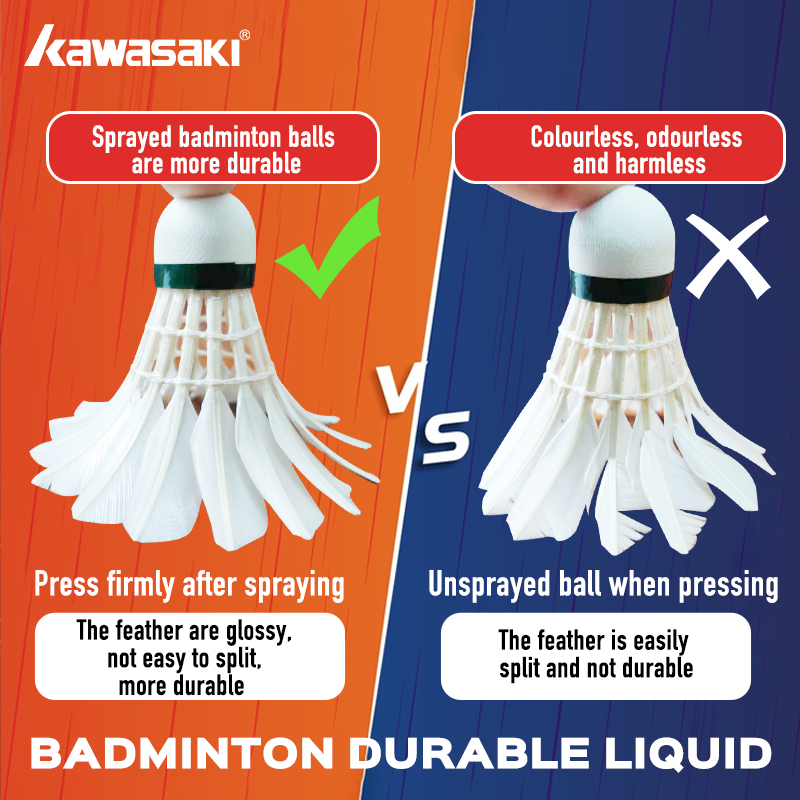 Volante de bádminton Kawasaki para palos y raqueta de entrenamiento deportiva 6E/8E/10E volante de plumas de bádminton pelota de bádminton duradera