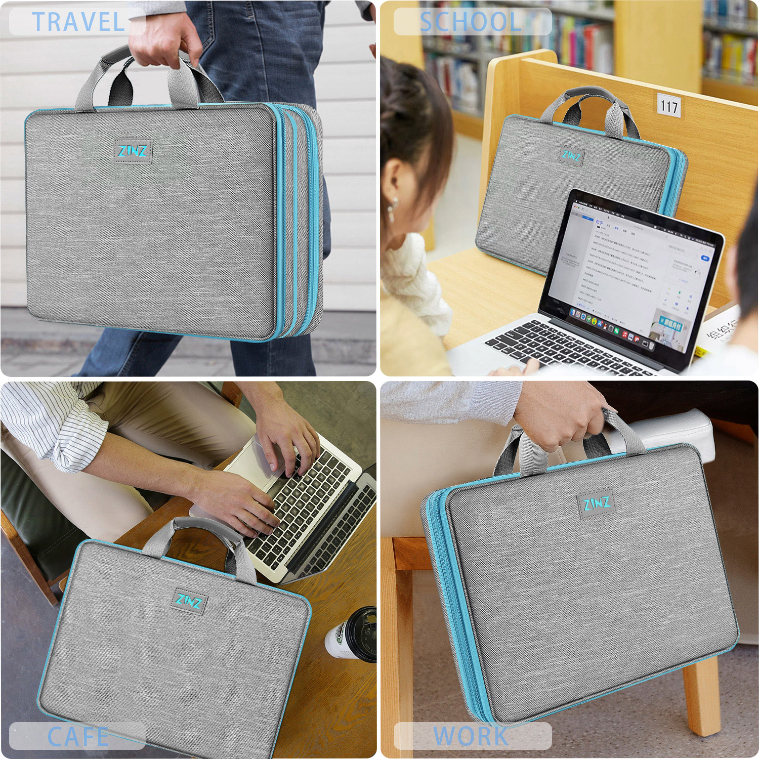 Maleta multifuncional expansível do portátil, acessórios de computador, saco do armazenamento, bolsa para notebooks populares, 15 "-16", 15 ", 15,6"