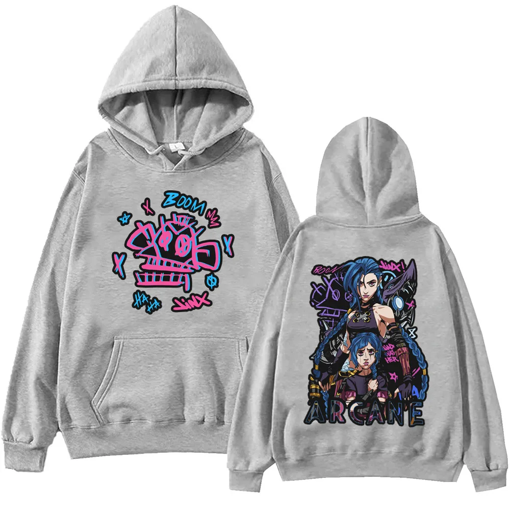 Hot GAME Anime Arcane 까마귀 하라주쿠 힙합 풀오버 탑 스웨트 팬 선물
