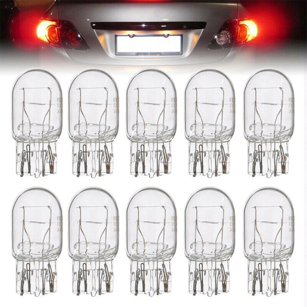 10 pièces T20 7443 7440 feu de signalisation W21/5W verre clair feux de jour DRL clignotant Stop Signal frein feu arrière ampoules