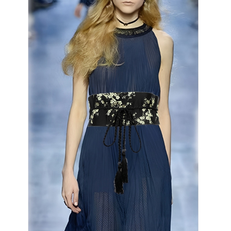 Elegante cinto gravata Hanfu com borlas cinto foto adereços estilo étnico espartilho N58F