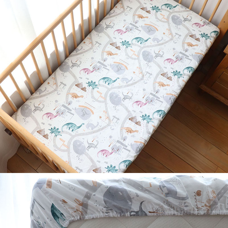 Sábana bajera ajustable para cuna de bebé de 130x70cm, funda protectora de colchón para cama de recién nacido, ropa de cama para niño y niña, se acepta tamaño personalizado