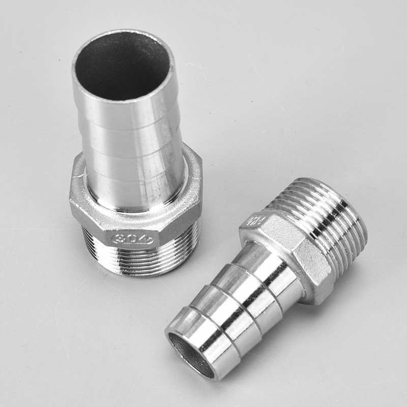 6mm 8mm 10mm 12mm 1/2 "1/4" 3/8 "1/8" 304 aço inoxidável bsp rosca macho encaixe de tubulação farpada mangueira pagode conjunta conector de acoplamento