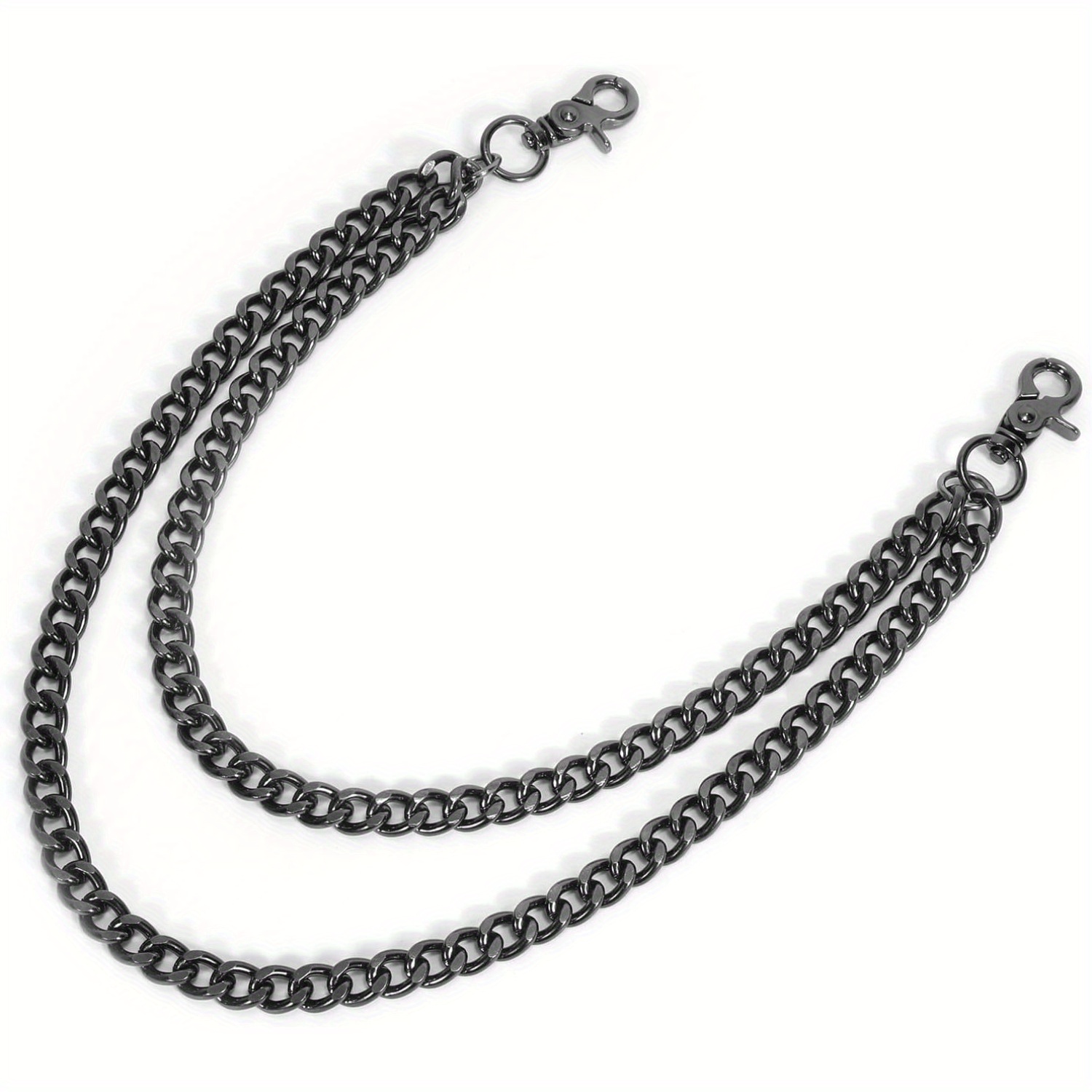 Cadena de cintura Punk para hombre y mujer, llavero de bolsillo largo con cierres de langosta para llaves, pantalones vaqueros, cinturón