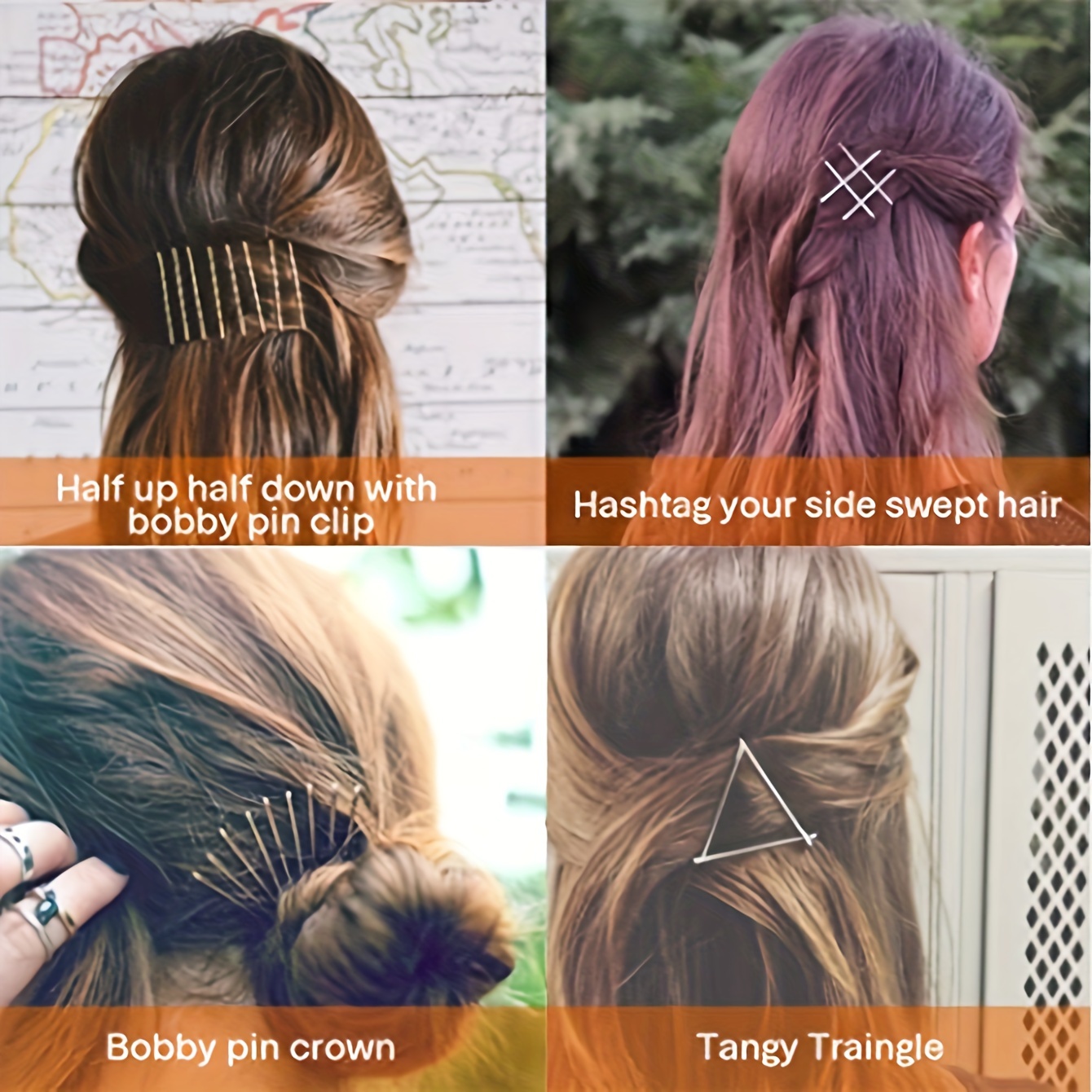 Fermagli per capelli ondulati in metallo a forma di U per donna - Accessori per capelli minimalisti vintage Fermagli per lo styling a tenuta sicura per tutti i giorni e formali
