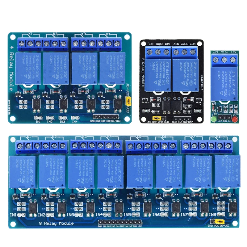 5V 12V 24V Relay Module With Optocoupler Relay Output 1 2 4 6 8 16Way Relay Module For Arduino PLC Automation Equipment Control