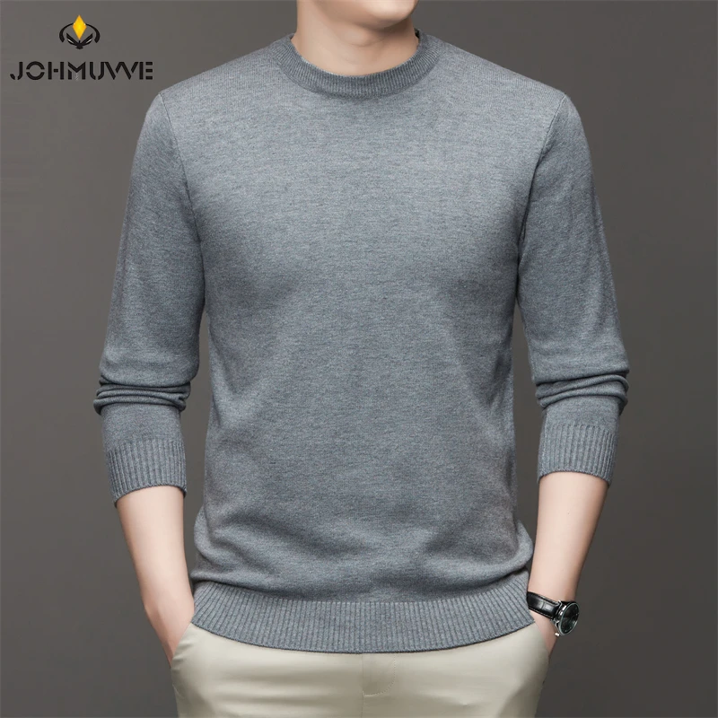 7 Colour Men's High Neck Long Sleeved Solid Color Sweater Soft Warm and Comfortable Top with a Base