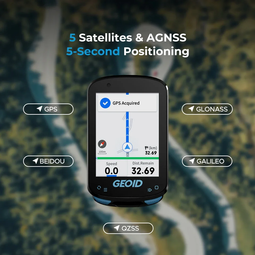 GEOID CC600 velocímetro inalámbrico para ordenador de bicicleta inteligente con WIFI automático ant odómetro IPX7 sistema de navegación para bicicleta